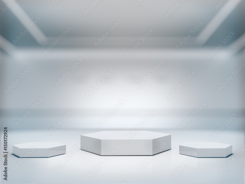 Pedestal for display,Platform for design,Blank product stand with background lab.3D rendering. Pedestal for display,Platform for design,Blank product stand with background lab.3D rendering.