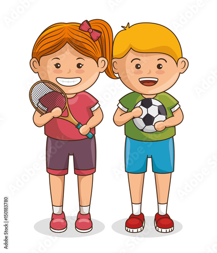 Small group of athletes vector illustration design