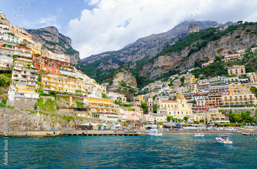 Obraz na płótnie view on Positano on Amalfi coast, Campania, Italy w salonie