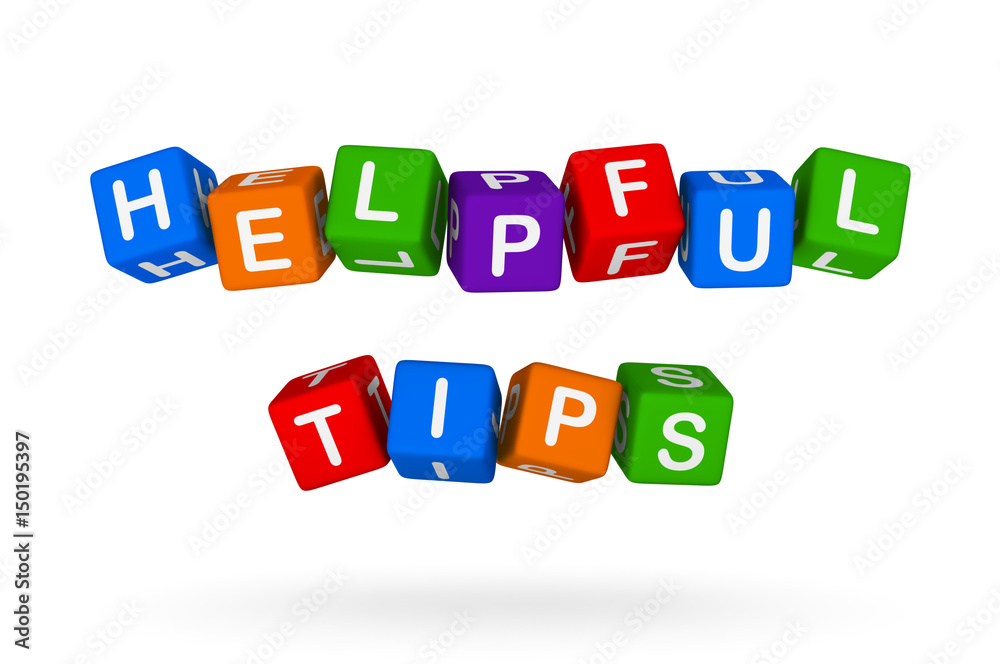 Helpful Tips Colorful Sign