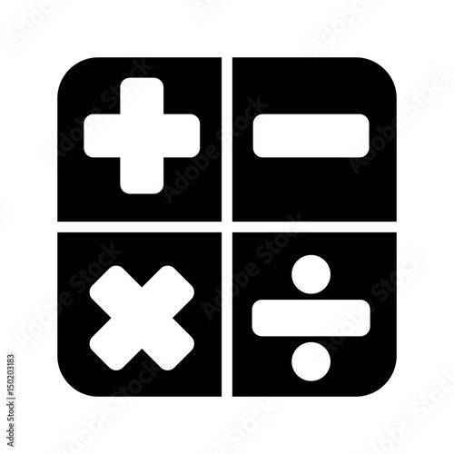 calculator math application icon vector illustration design