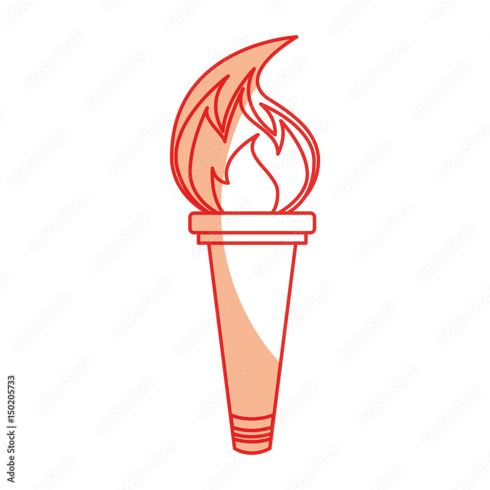Olympic torch isolated icon vector illustration design Olympic torch isolated icon vector illustration design