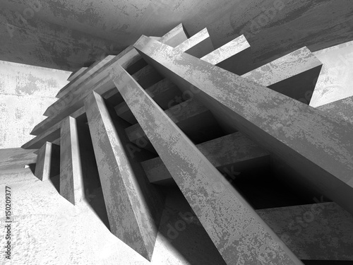 Abstract geometric concrete architecture background