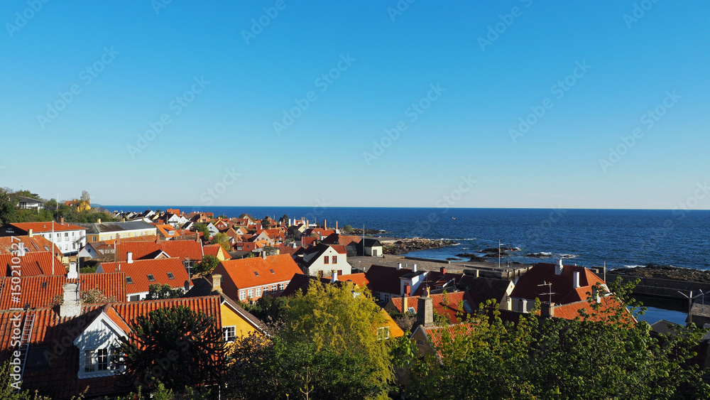 Fototapeta premium Panorama Ansicht Gudhjem