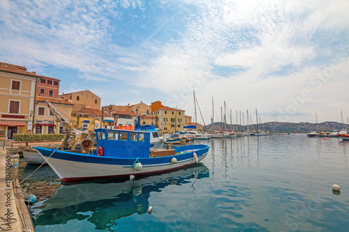 scenic harbor on the island of La Maddalena Sardinia Italy photo