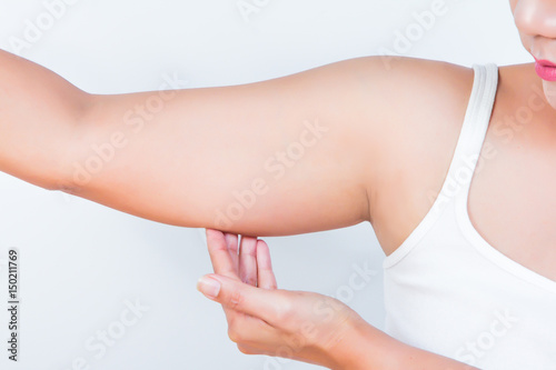 Wallpaper Mural asian woman showing her fat upper arm Torontodigital.ca