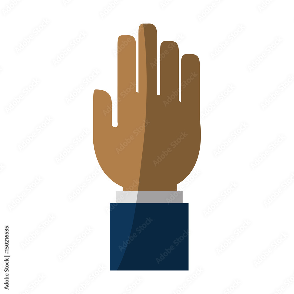 Obraz premium open hand icon image vector illustration design 