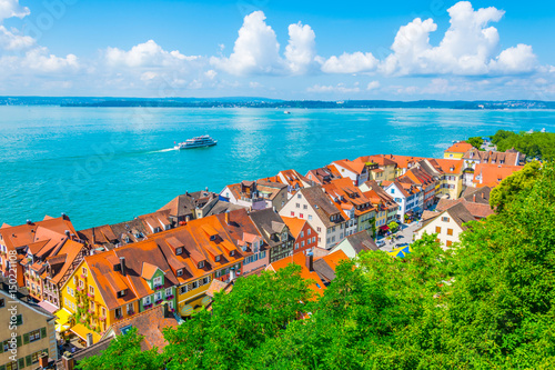 Aerial view of Meersburg and Lake Constance, Germany photo