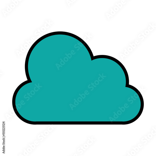 cloud silhouette isolated icon vector illustration design