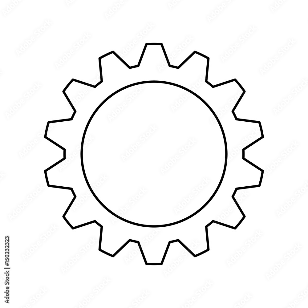 Gear machinery piece icon vector illustration graphic design