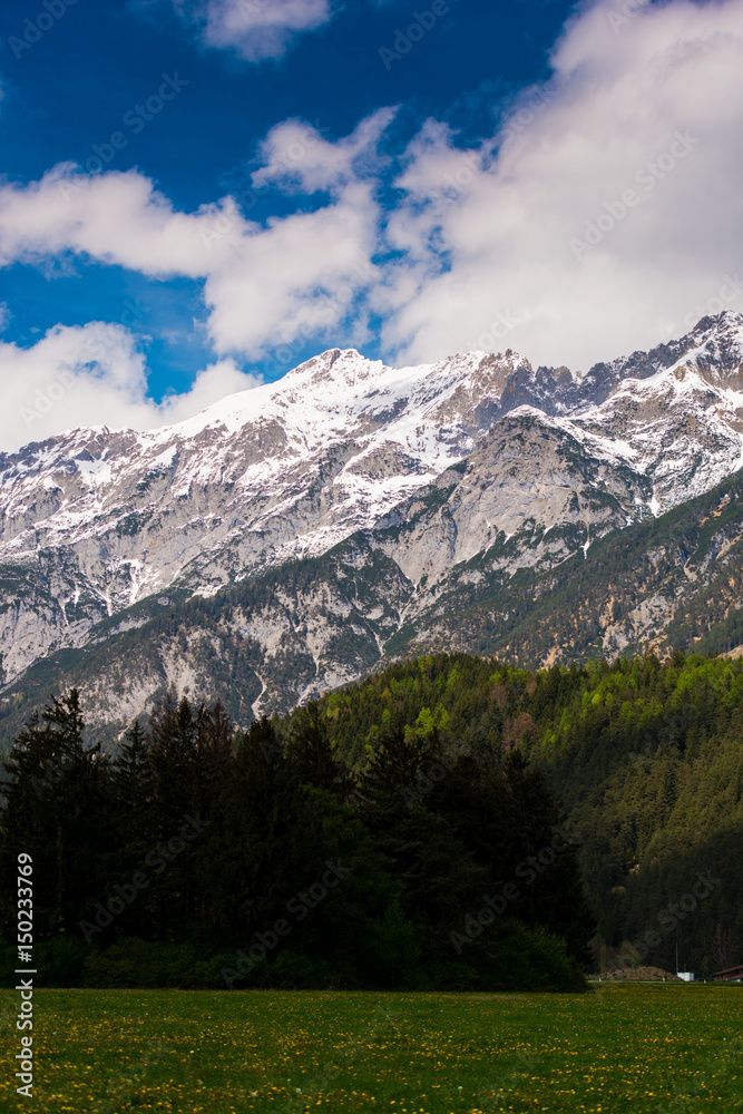 The Alps mountains in the spring