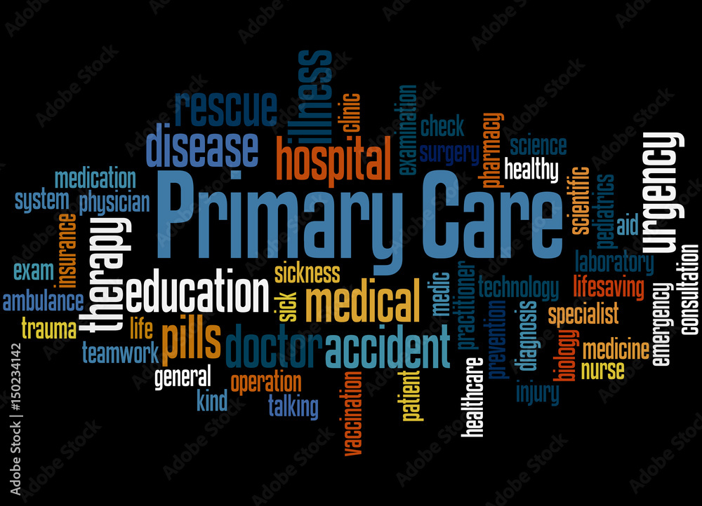 Primary care, word cloud concept 2 Primary care, word cloud concept 2