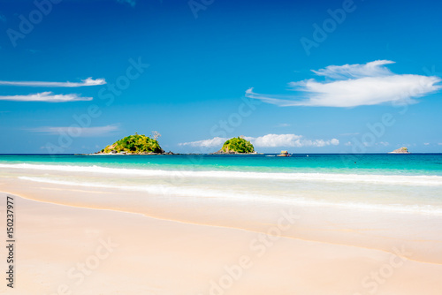 Panorama of tropical beach of El Nido in Palawan island in the Philippines