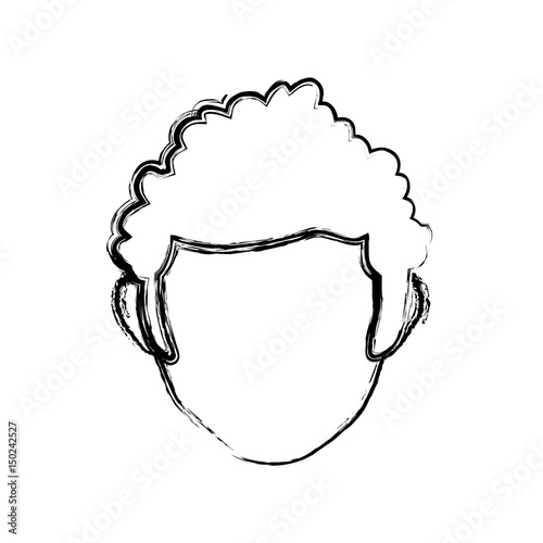 Male faceless head icon vector illustration graphic design