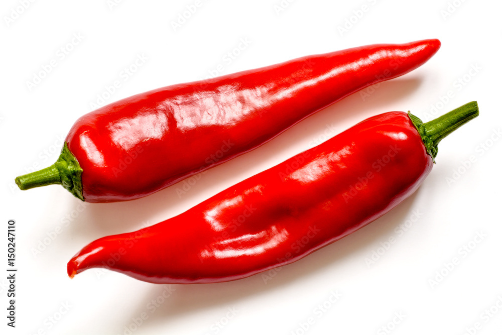 Two red peppers Two red peppers