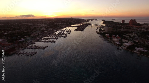 Aerial View of Bahamas Port 