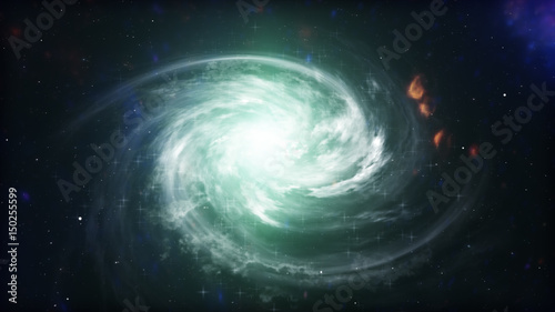Galaxy in space, beauty of universe, cloud of star, blur background, 3d illustration