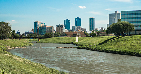 fort worth texas city skyline and downtown