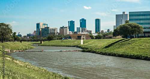 Slika na platnu fort worth texas city skyline and downtown