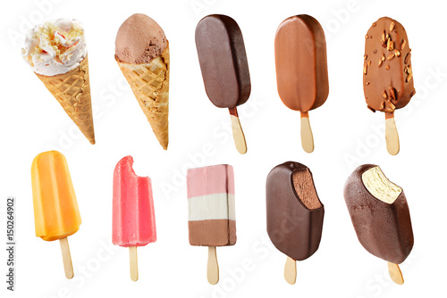 Fototapete Set of ice creams