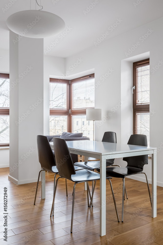 Fototapeta premium Dining room in modern apartment