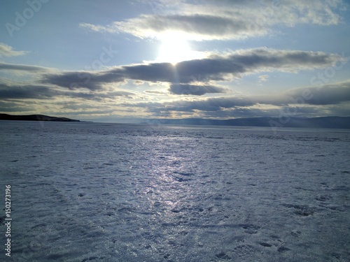Frozen lake baikal