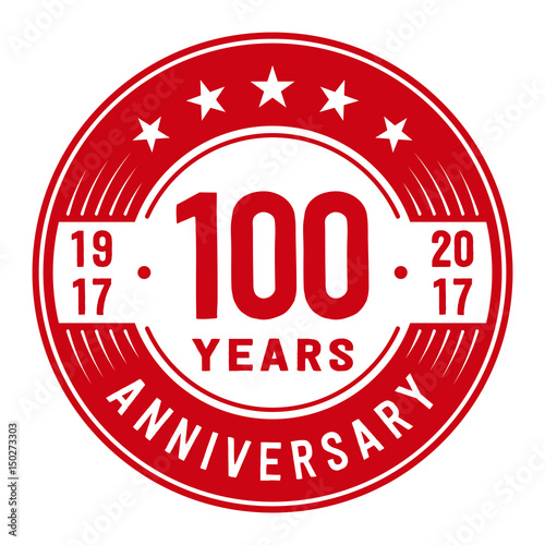 100 years anniversary logo template. Vector and illustration.