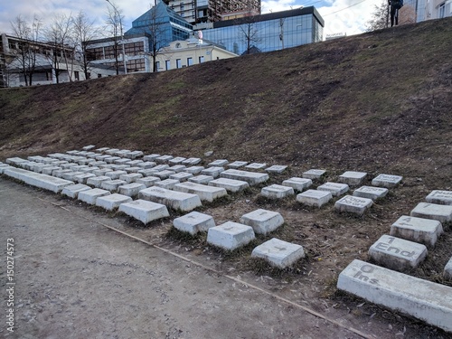 Stone Keyboard Sculpture