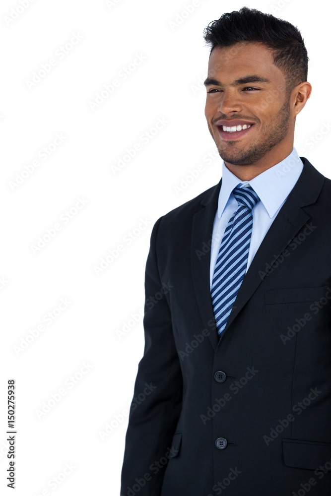 Businessman standing against white background Businessman standing against white background