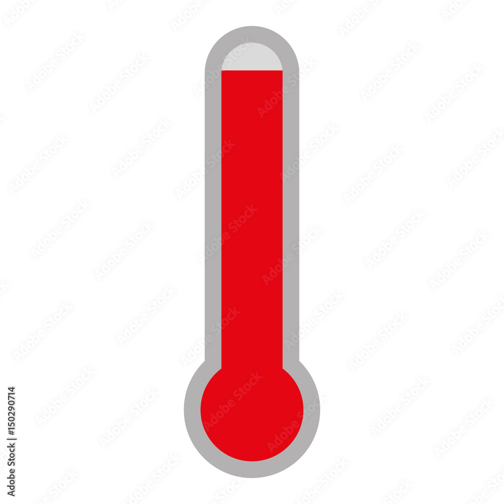 Isolated red thermometer Isolated red thermometer
