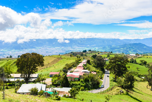 View from Irazu volcano to valley of Cartago - Costa Rica