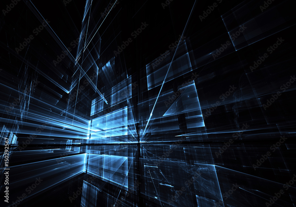 Obraz premium Abstract technology illustration, 3D illustration