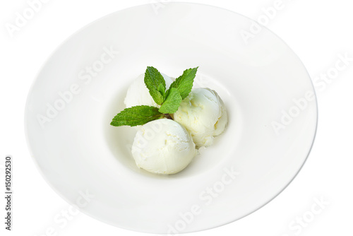 ice cream on white