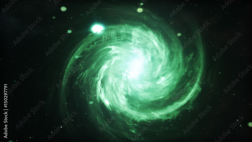 Galaxy in space, beauty of universe, cloud of star, blur background, 3d illustration