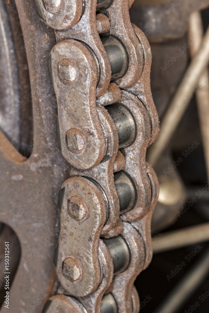 Detail of motorcycle chain
