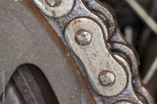 Detail of motorcycle chain