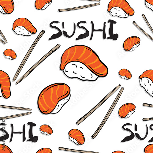 pattern sushi graphic background