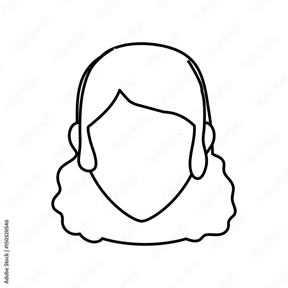 Woman faceless head icon vector illustration graphic design Woman faceless head icon vector illustration graphic design