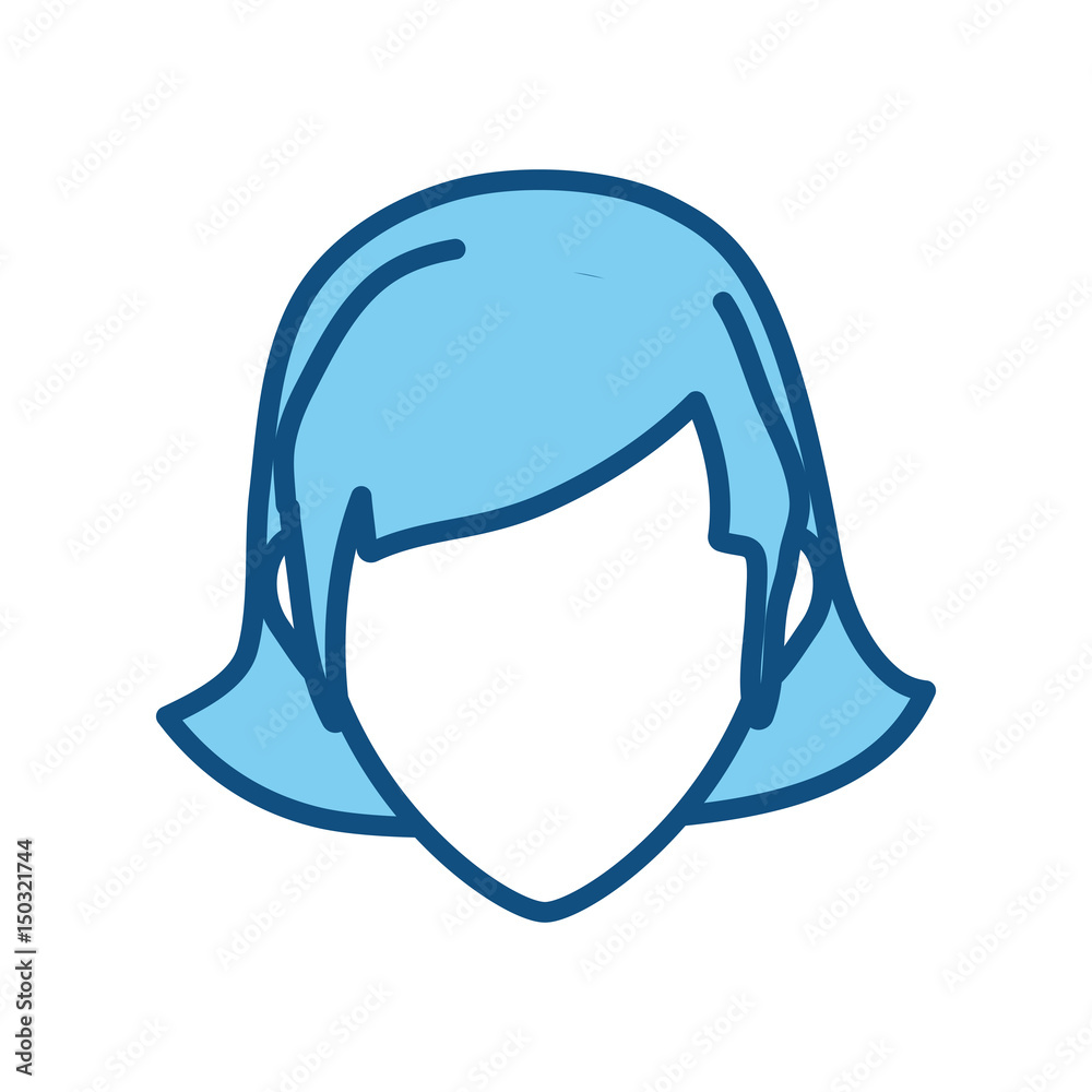 Woman faceless head icon vector illustration graphic design Woman faceless head icon vector illustration graphic design