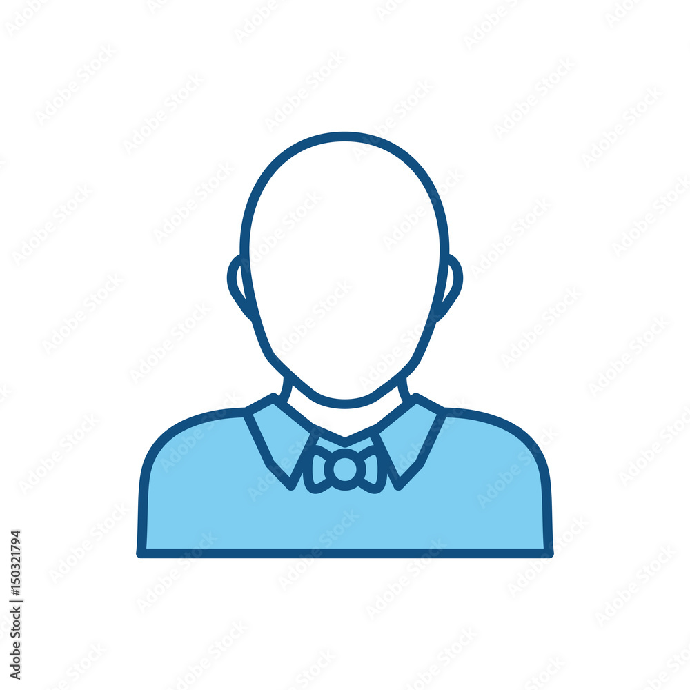 Male faceless head icon vector illustration graphic design