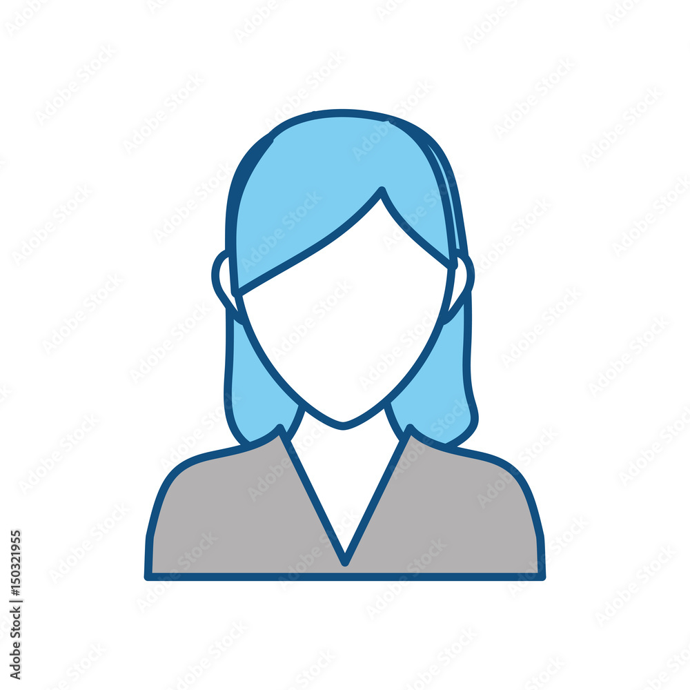Woman faceless head icon vector illustration graphic design Woman faceless head icon vector illustration graphic design