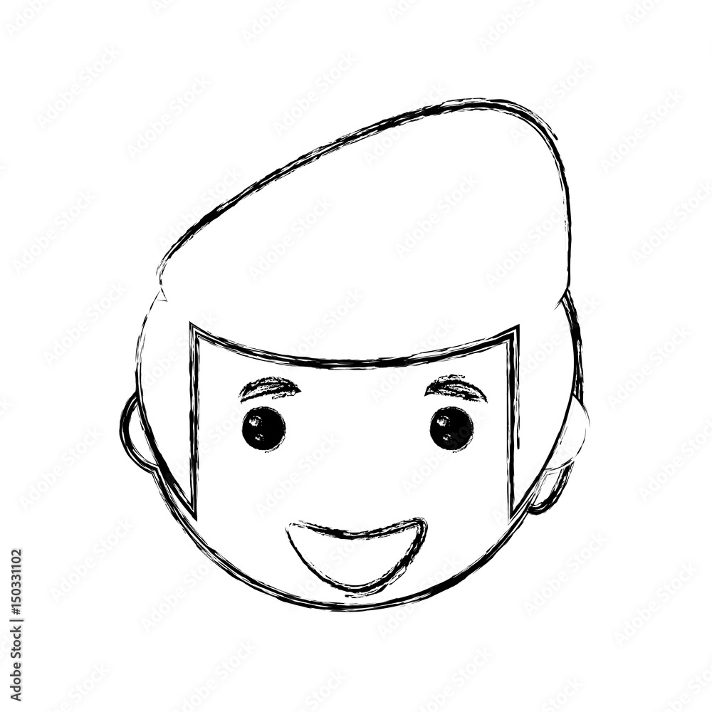 Man smiling cartoon icon vector illustration graphic design Man smiling cartoon icon vector illustration graphic design
