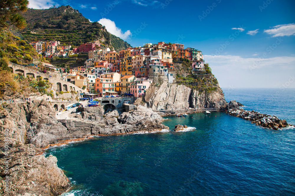 picturesque village of Manarola, on the Cinque Terre coast of Italy