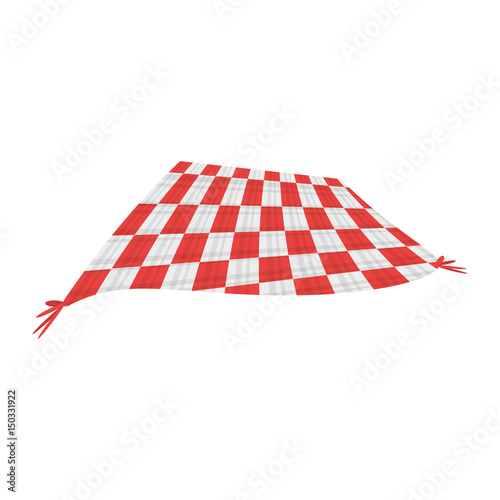 Picnic blanket isolated icon vector illustration graphic design