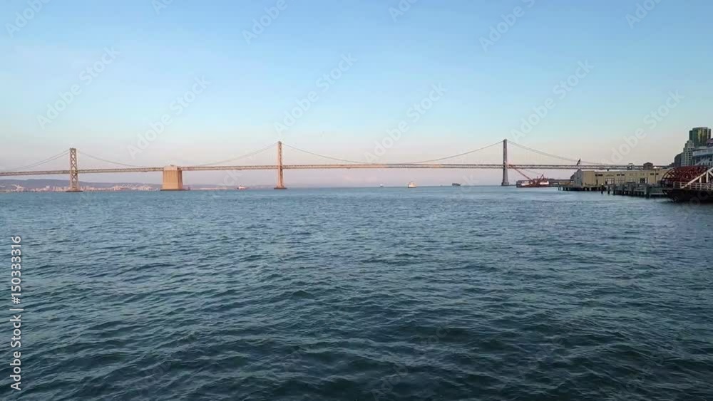 Timelapse rotation of the Bay Bridge in San Francisco at dusk Timelapse rotation of the Bay Bridge in San Francisco at dusk