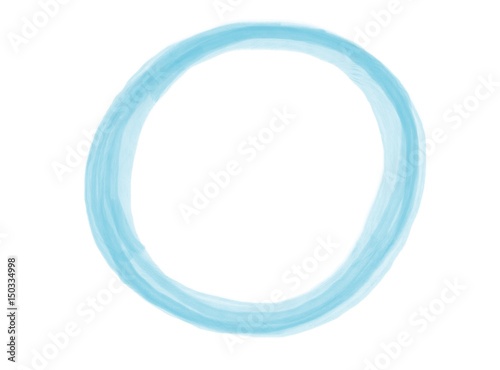 soft-color vintage pastel abstract circle watercolor logo background isolate with colored (shades of blue color), illustration