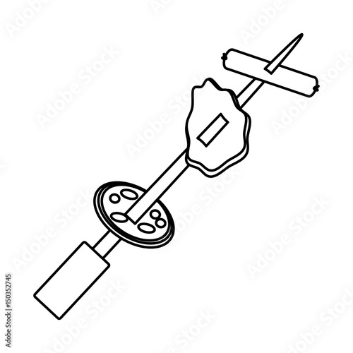 Rodizio bbq meat icon vector illustration graphic design