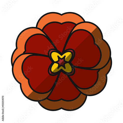 Beautiful flower ornament icon vector illustration graphic design