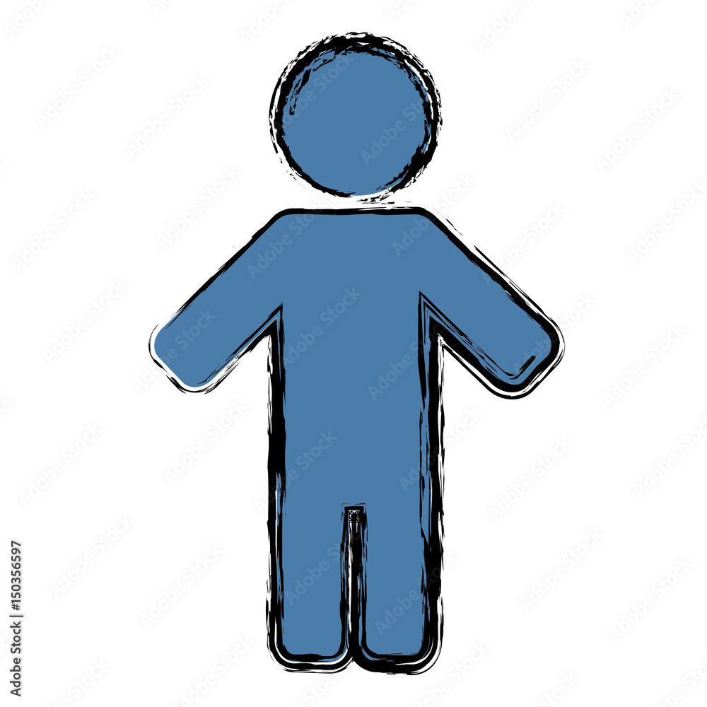 man figure icon over white background. vector illustration Stock ...