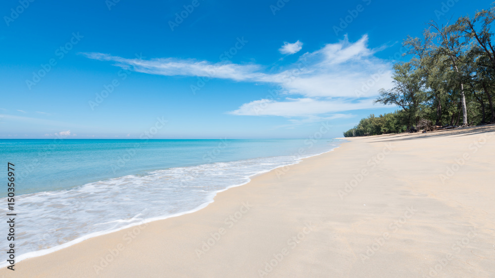 Sand beach blue sky